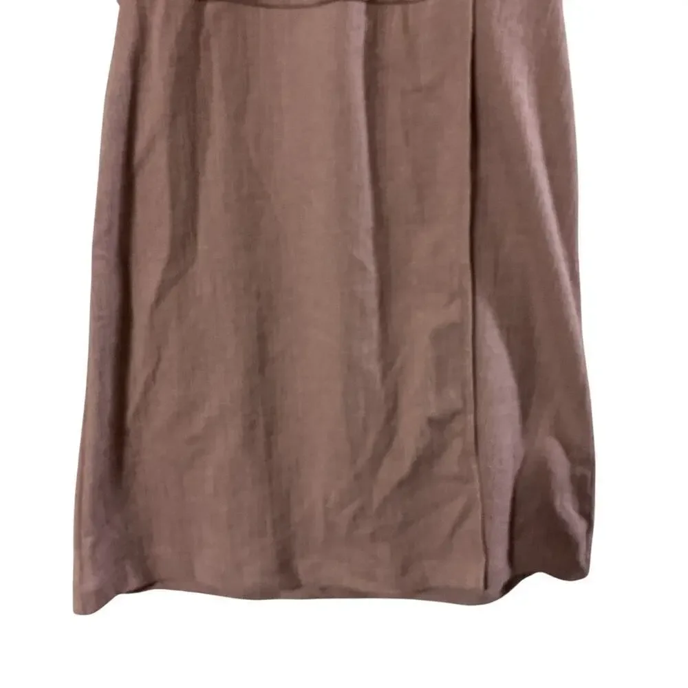 Madewell Mauve Textured Wrap Front Short Sleeve Dress Women’s Small Cotton Blend - Picture 6 of 11